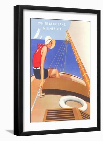 Sailing on White Bear Lake, Minnesota-null-Framed Art Print