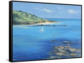 Sailing out of Salcombe, 2000-Jennifer Wright-Framed Stretched Canvas