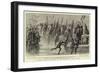 Sailing Race on Skates on the Muggelsee, Near Berlin-Godefroy Durand-Framed Giclee Print