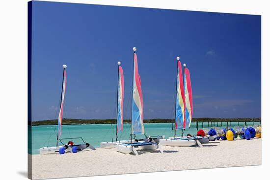 Sailing Rentals, Beach, Castaway Cay, Bahamas, Caribbean-Kymri Wilt-Stretched Canvas