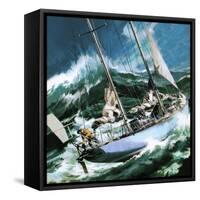 Sailing Round the World -- the Wrong Way-Wilf Hardy-Framed Stretched Canvas