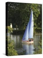 Sailing School, Arrow Valley Lake Country Park, Redditch, Worcestershire, Midlands, England-David Hughes-Stretched Canvas