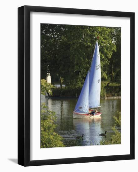 Sailing School, Arrow Valley Lake Country Park, Redditch, Worcestershire, Midlands, England-David Hughes-Framed Photographic Print