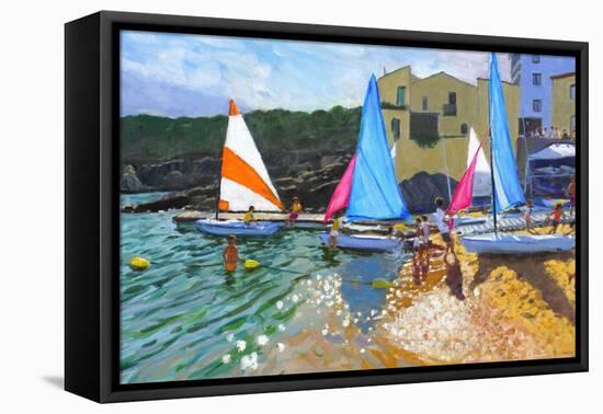 Sailing School, Calella De Palafrugall, Costa Brava, Spain, 2014-Andrew Macara-Framed Stretched Canvas