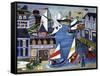 Sailing School Folk Art Cheryl Bartley-Cheryl Bartley-Framed Stretched Canvas