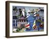 Sailing School Folk Art Cheryl Bartley-Cheryl Bartley-Framed Giclee Print