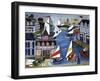 Sailing School Folk Art Cheryl Bartley-Cheryl Bartley-Framed Giclee Print