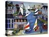 Sailing School Folk Art Cheryl Bartley-Cheryl Bartley-Stretched Canvas