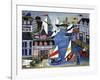 Sailing School Folk Art Cheryl Bartley-Cheryl Bartley-Framed Giclee Print