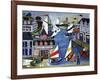 Sailing School Folk Art Cheryl Bartley-Cheryl Bartley-Framed Giclee Print