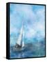 Sailing Sea 1-Ken Roko-Framed Stretched Canvas