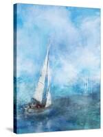 Sailing Sea 1-Ken Roko-Stretched Canvas