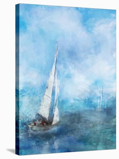 Sailing Sea 1-Ken Roko-Stretched Canvas