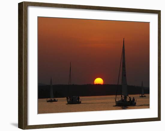 Sailing Season Begins, Gilford, New Hampshire-Jim Cole-Framed Photographic Print