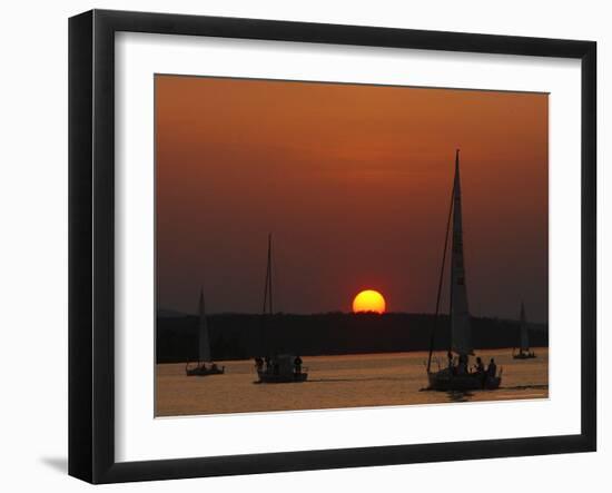 Sailing Season Begins, Gilford, New Hampshire-Jim Cole-Framed Photographic Print