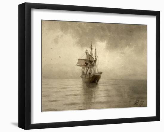 Sailing Ship, 1892-Lev Felixovich Lagorio-Framed Giclee Print