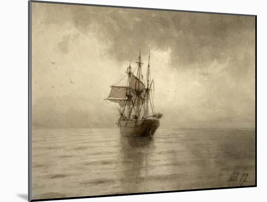 Sailing Ship, 1892-Lev Felixovich Lagorio-Mounted Giclee Print