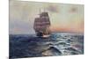 Sailing Ship at Sea, c.1910-Alfred Serenius Jensen-Mounted Giclee Print