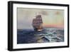 Sailing Ship at Sea, c.1910-Alfred Serenius Jensen-Framed Giclee Print