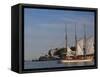 Sailing Ship, Helsinki Harbor, Helsinki, Finland-Walter Bibikow-Framed Stretched Canvas