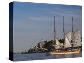 Sailing Ship, Helsinki Harbor, Helsinki, Finland-Walter Bibikow-Stretched Canvas