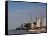 Sailing Ship, Helsinki Harbor, Helsinki, Finland-Walter Bibikow-Framed Stretched Canvas