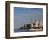 Sailing Ship, Helsinki Harbor, Helsinki, Finland-Walter Bibikow-Framed Photographic Print