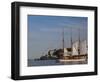 Sailing Ship, Helsinki Harbor, Helsinki, Finland-Walter Bibikow-Framed Photographic Print