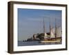 Sailing Ship, Helsinki Harbor, Helsinki, Finland-Walter Bibikow-Framed Photographic Print