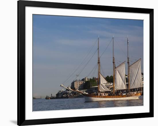 Sailing Ship, Helsinki Harbor, Helsinki, Finland-Walter Bibikow-Framed Photographic Print