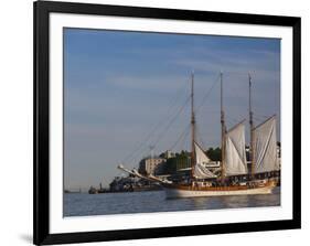 Sailing Ship, Helsinki Harbor, Helsinki, Finland-Walter Bibikow-Framed Photographic Print