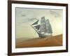 Sailing Ship In Desert-Mike_Kiev-Framed Art Print