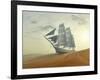 Sailing Ship In Desert-Mike_Kiev-Framed Art Print