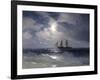 Sailing ship in the moonlight on a calm sea, 1874-Ivan Konstantinovich Aivazovsky-Framed Giclee Print