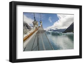 Sailing ship in the Uunartoq Fjord, Puiattukulooq Bay. Southern Greenland, Denmark-Martin Zwick-Framed Photographic Print