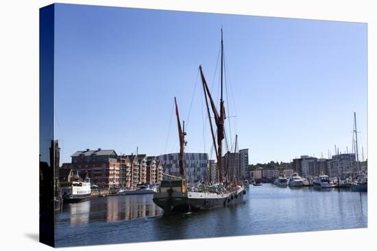 Sailing Ship Leaving the Quayside at Ipswich Marina, Ipswich, Suffolk, England, United Kingdom-Mark Sunderland-Stretched Canvas