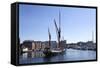 Sailing Ship Leaving the Quayside at Ipswich Marina, Ipswich, Suffolk, England, United Kingdom-Mark Sunderland-Framed Stretched Canvas