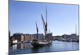 Sailing Ship Leaving the Quayside at Ipswich Marina, Ipswich, Suffolk, England, United Kingdom-Mark Sunderland-Mounted Photographic Print