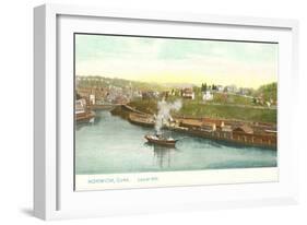 Sailing Ship, Norwich, Connecticut-null-Framed Art Print