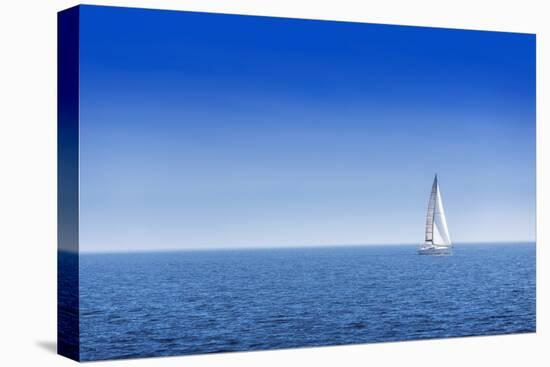 Sailing Ship Yachts with White Sails-valio84sl-Stretched Canvas