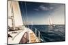 Sailing Ship Yachts with White Sails-Andrew Bayda-Mounted Photographic Print