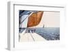 Sailing Ship Yachts with White Sails-Andrew Bayda-Framed Photographic Print