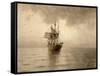 Sailing Ship-Lev Felixovich Lagorio-Framed Stretched Canvas