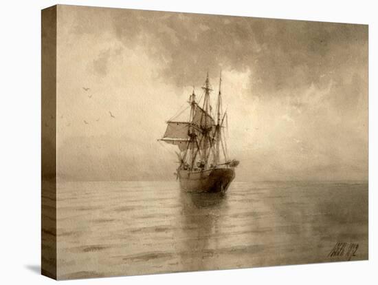 Sailing Ship-Lev Felixovich Lagorio-Stretched Canvas