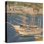 Sailing Ships, 1910 (Tempera on Canvas)-Joseph Edward Southall-Stretched Canvas