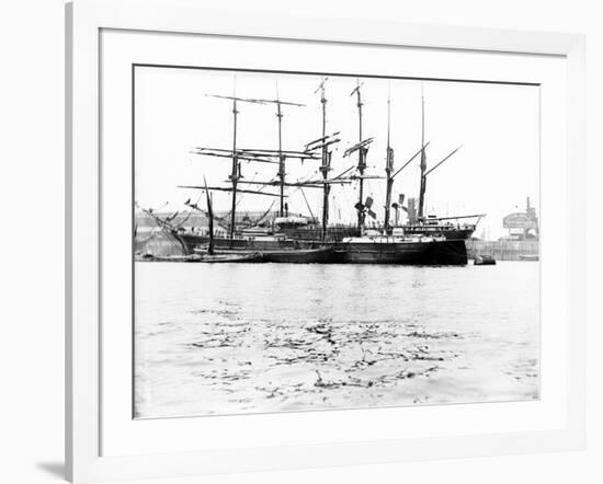 Sailing Ships at St Katharine's Dock, London, C1905-null-Framed Photographic Print