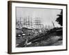 Sailing Ships Docked at Calcutta-null-Framed Photographic Print