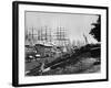 Sailing Ships Docked at Calcutta-null-Framed Photographic Print