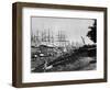 Sailing Ships Docked at Calcutta-null-Framed Photographic Print