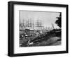 Sailing Ships Docked at Calcutta-null-Framed Photographic Print